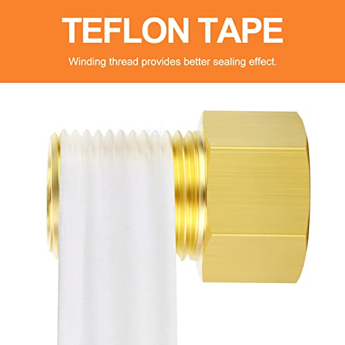 GASHER 4PCS Extension Brass Pipe Fitting, 1/2" Female to 1/2" Male Pipe Hex Bushing Adapter Converter Adapter, 40 mm/50 mm/70 mm/100 mm - Image 4
