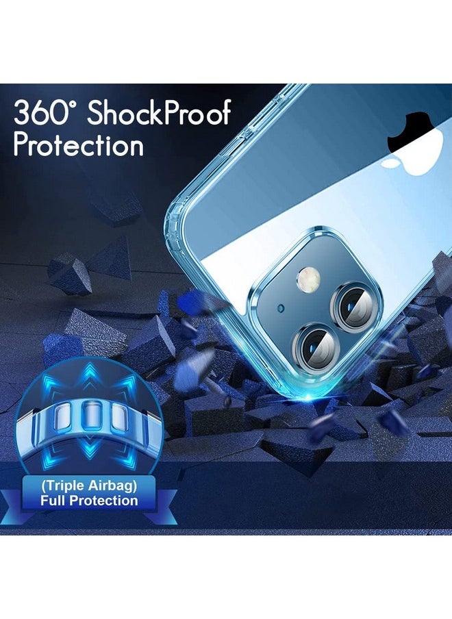 ذا جيفت كارت جراب خلفي مقاوم للصدمات من TheGiftKart Ultra-Hybrid لهاتف iPhone 12/12 Pro | حماية الكاميرا من الصدمات | جراب خلفي صلب لهاتف iPhone 12/12 Pro (PC & TPU، ظهر شفاف للغاية، جوانب شفافة)  - Image 5