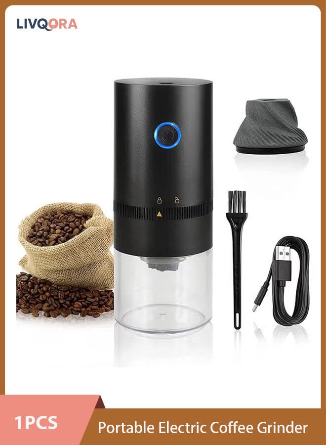 ليفقورا مطحنة القهوة الكهربائية المحمولة، مطحنة 13.0 واط (أسود 7.5*7.5*18 سم) - Image 1