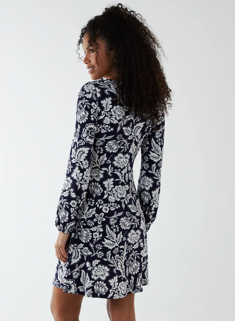 Blue Vanilla Elasticated Sweetheart Neck Mini Dress