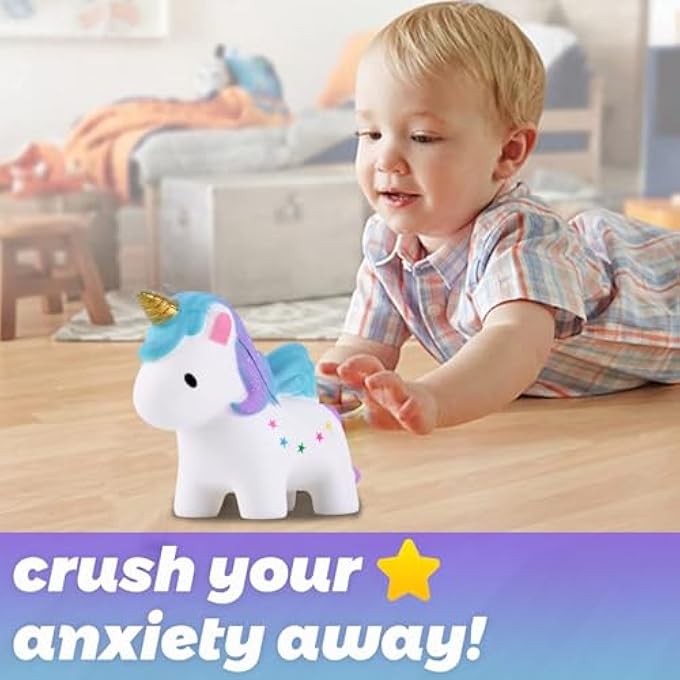 Anboor 5.3" Squishies Unicorn Colored Star Slow Rising Kawaii Scented Squishies Animal Decompression Squeeze Stress Relief Hop Props, Decorative Props Large Collection Toy for Kids 1 Pcs Color Random - Image 4