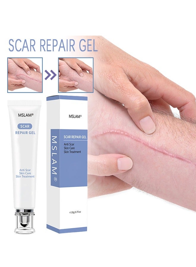 MSLAM Scar Repaie Gel, scar Removal Gel Suitable For New And Old Scars On Cuts, Stretch Marks,Face And Body Burn Recovery Gel (20g) - Image 1