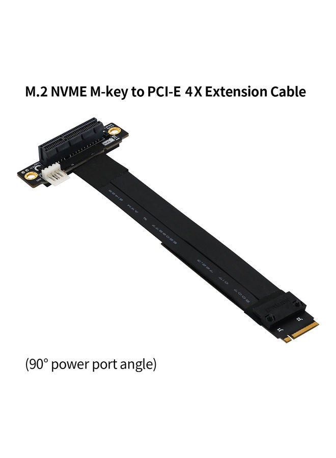M.2 NVME M-Key To PCI-E 3.0 4X Extension Cable Black - Image 5