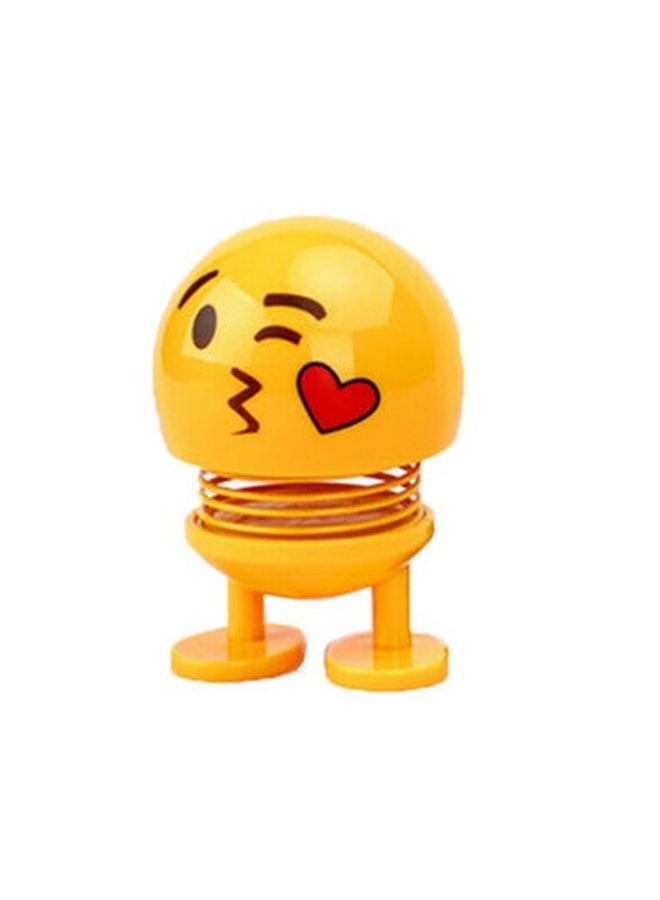 لطيف توهج وجه Emoticon Bobblehead الشكل, هزة رأس السيارة لوحة القيادة الزينة, مضحك ابتسامة وجه الديكور الداخلي لعبة, ديكور منزل سطح المكتب الإبداعي, حلوة الحزب مزايا الهدية الزينة للسيارة المكتب المنزلي - Image 1