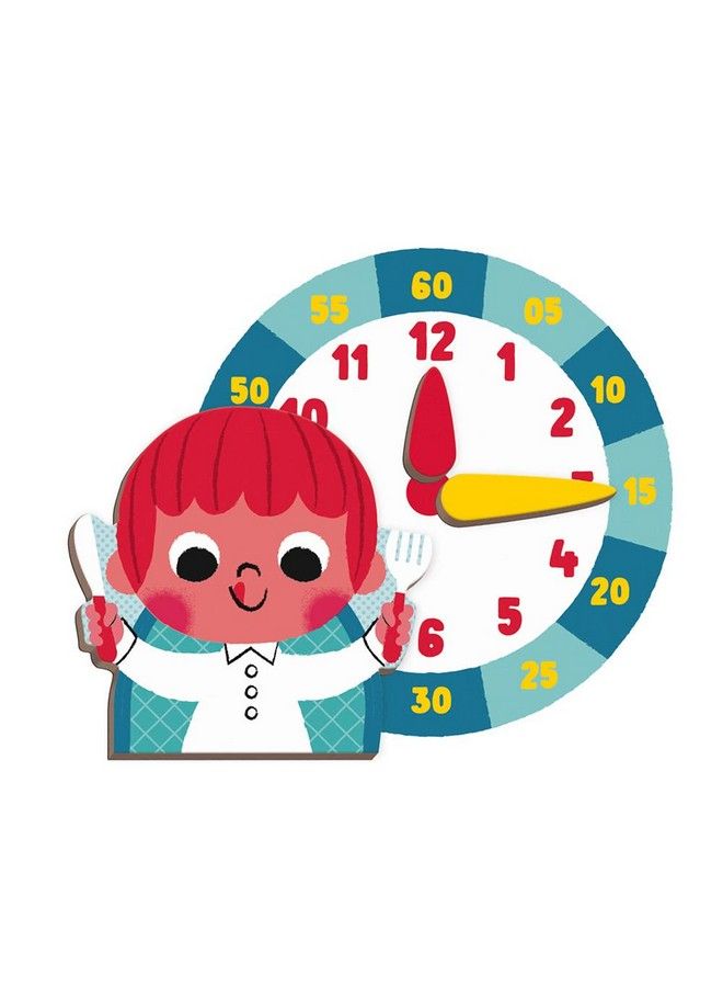 Janod لعبة مغناطيسية لتعلم الوقت 94 قطعة للأعمار من 3 سنوات فما فوق J02724 - Image 4