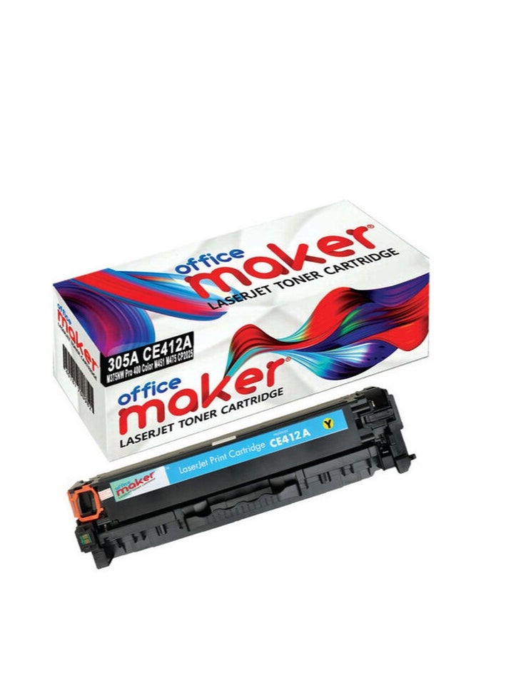 أوفيس ميكر حبر متوافق أصفر CE412A  - Image 1