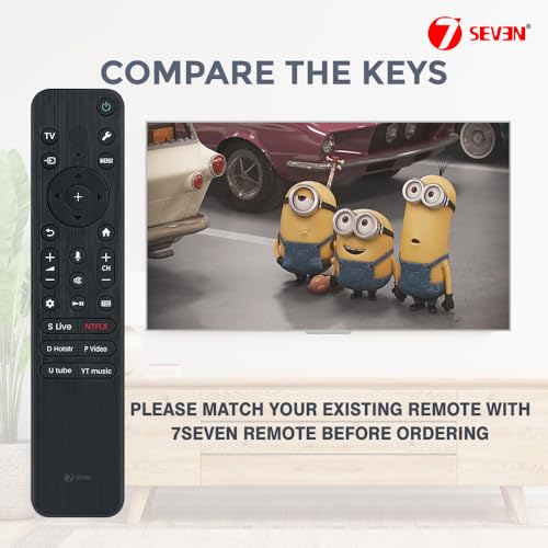 7-Seven 7SEVEN® Compatible with Sony Bravia TV Remote with Voice Command Suitable for A80L A83L A84L X75L X74L X90L X95L 85X80L 85X95L Series Smart 4K OLED Google Televison - Match Key by Key Existing Remote - Image 4