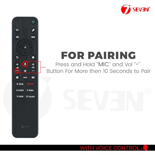 7-Seven 7SEVEN® Compatible with Sony Bravia TV Remote with Voice Command Suitable for A80L A83L A84L X75L X74L X90L X95L 85X80L 85X95L Series Smart 4K OLED Google Televison - Match Key by Key Existing Remote - Image 2