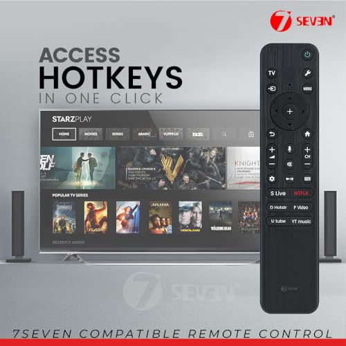 7-Seven 7SEVEN® Compatible with Sony Bravia TV Remote with Voice Command Suitable for A80L A83L A84L X75L X74L X90L X95L 85X80L 85X95L Series Smart 4K OLED Google Televison - Match Key by Key Existing Remote - Image 3