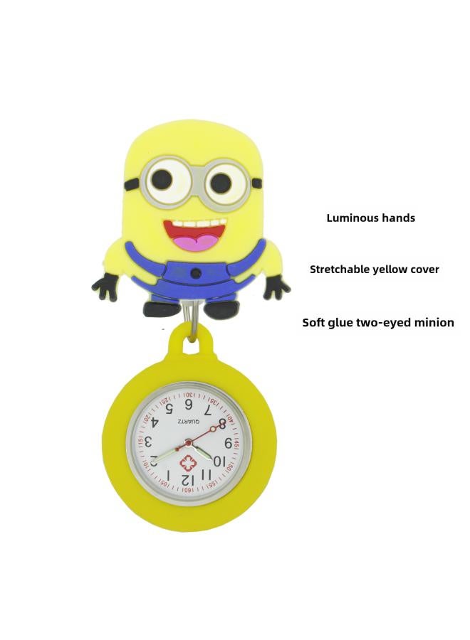 Soft Rubber Stretchable Nurse Watch Cartoon Character Animal Doctor Nurse Chest Watch Pocket Watch 25 Pcs 