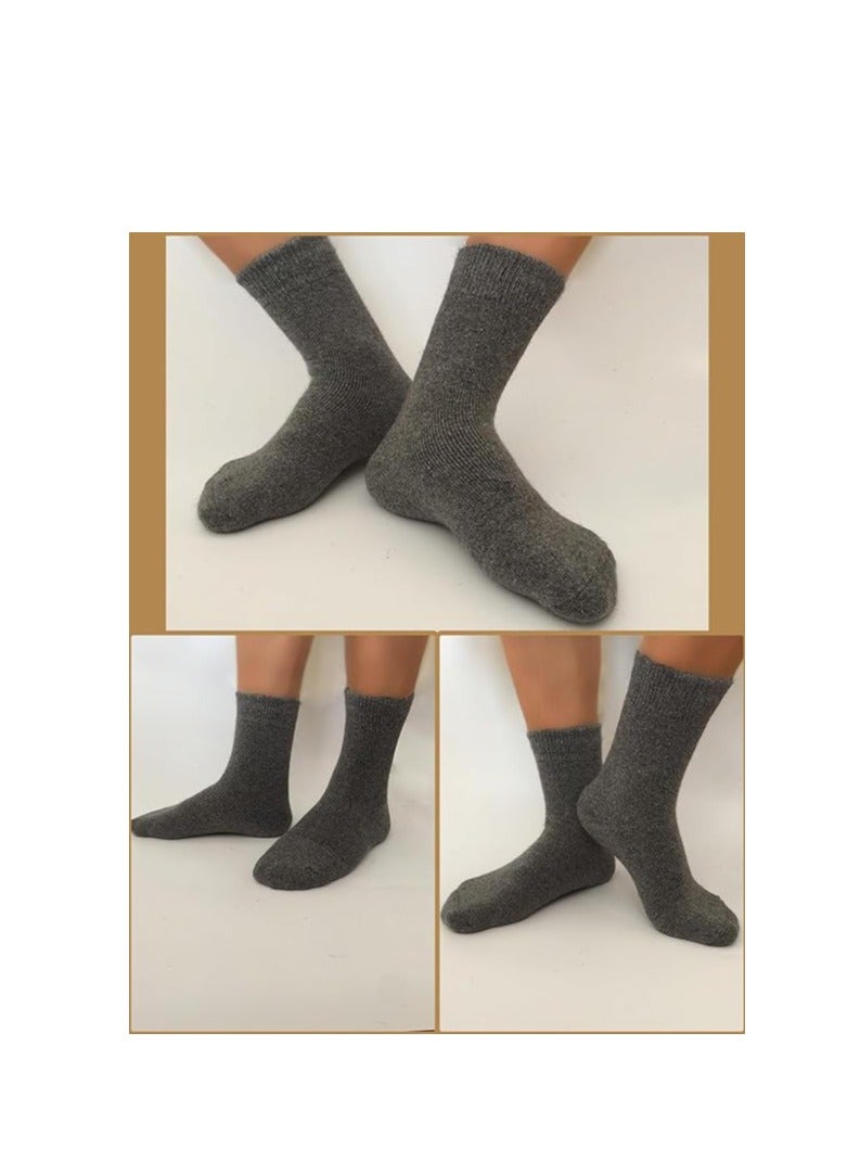 KASTWAVE Wool Socks for Women, Pairs Warm Wool Socks for Men, Soft Comfort Casual Crew Winter Socks, Thick Warm Winter Vintage Knit Thermal Socks for Women (6 Pairs) - Image 4