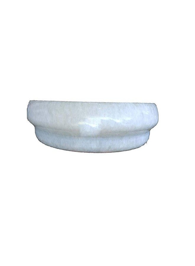 Jaipur Ace White Marble Chakla 10 Inch | Roti Chapati Papad Maker Rolling Board | Smooth Finished Stone Chakla for Kitchen | Heavy Duty Non Slip Dough Rolling Board for Home Use - Image 3