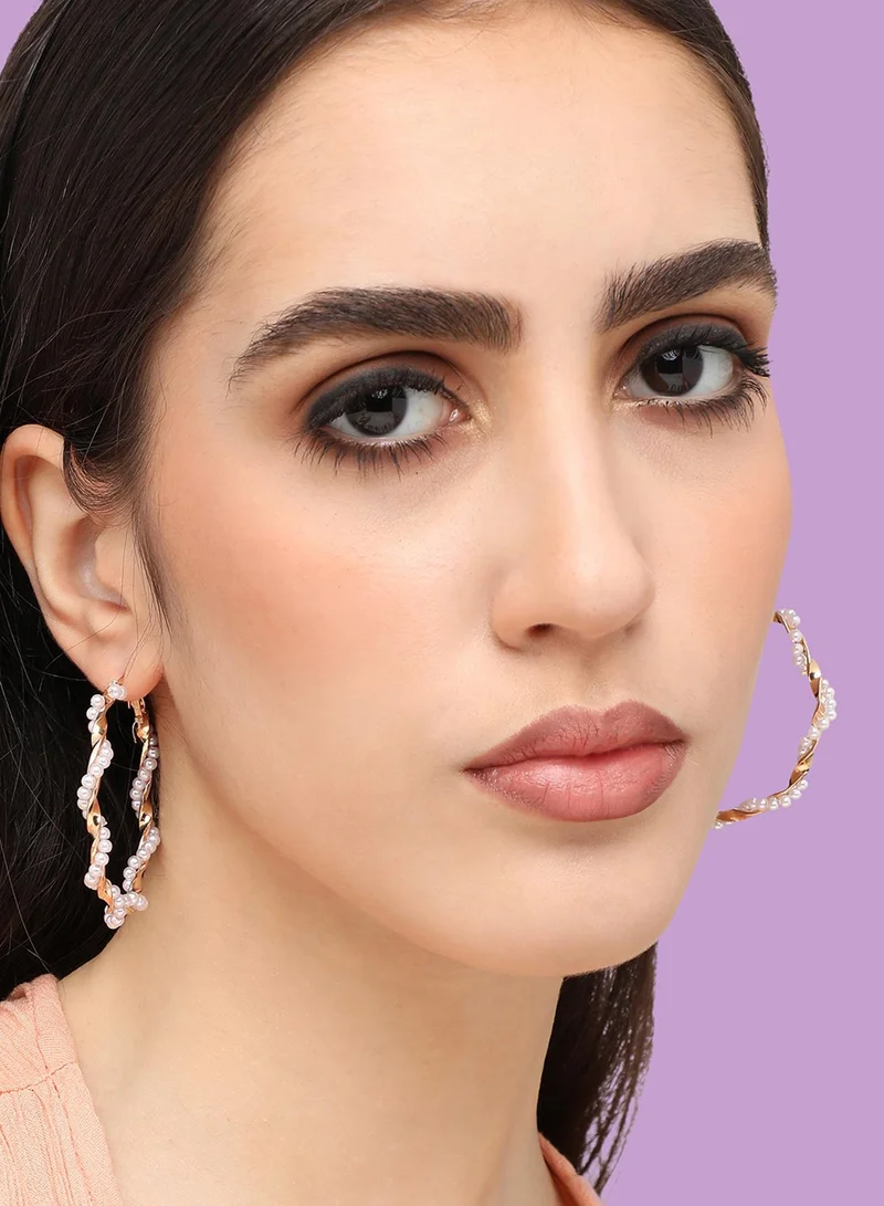 SOHI Party Artificial Hoop Earring Jewellery