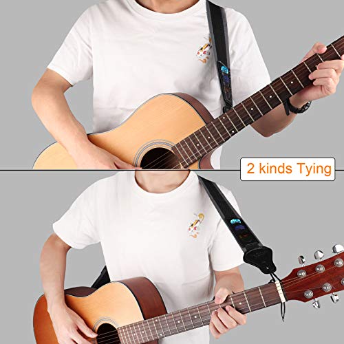 Mr.Power Guitar Strap 36.6in - 65in with 3 Pick Holders for Electric Acoustic Guitar, Nylon Strap for Your Family Friend Love Guitarists - Image 4