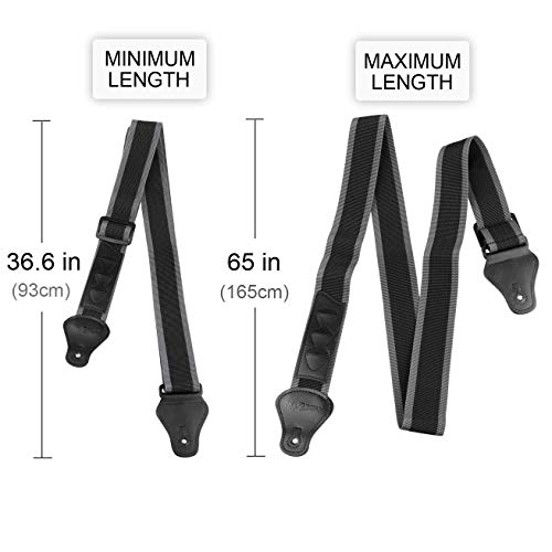 Mr.Power Guitar Strap 36.6in - 65in with 3 Pick Holders for Electric Acoustic Guitar, Nylon Strap for Your Family Friend Love Guitarists - Image 2