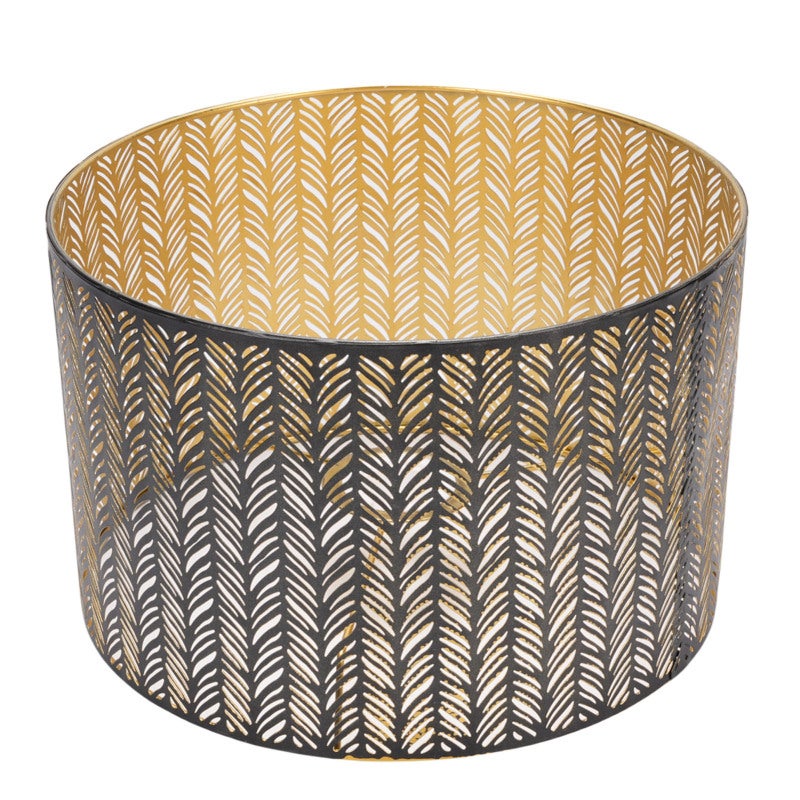 Replacement Lamp Shade 25 Cm X 16 Cm Premium Iron With Protective Coating - Captivating Pine Leaf Hollow Out Design Cylinder Lamp Shade For Home Hotel Office Lighting Fixtures - Image 3