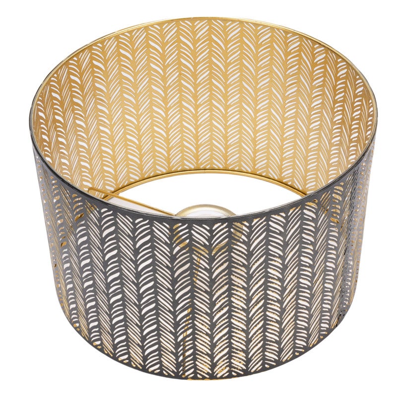 Replacement Lamp Shade 25 Cm X 16 Cm Premium Iron With Protective Coating - Captivating Pine Leaf Hollow Out Design Cylinder Lamp Shade For Home Hotel Office Lighting Fixtures - Image 2