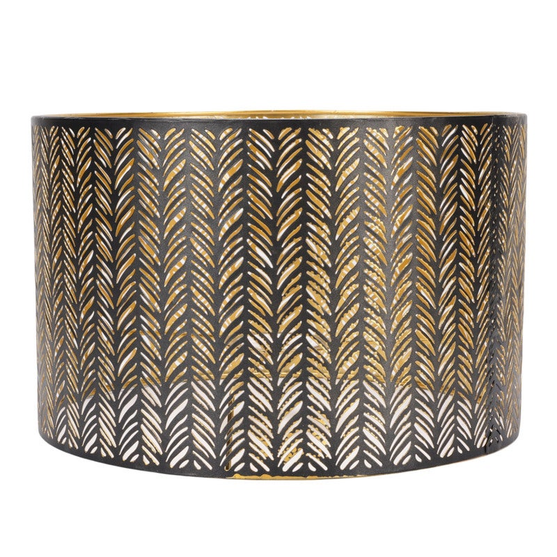 Replacement Lamp Shade 25 Cm X 16 Cm Premium Iron With Protective Coating - Captivating Pine Leaf Hollow Out Design Cylinder Lamp Shade For Home Hotel Office Lighting Fixtures - Image 5