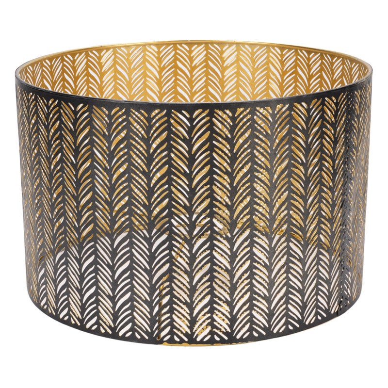 Replacement Lamp Shade 25 Cm X 16 Cm Premium Iron With Protective Coating - Captivating Pine Leaf Hollow Out Design Cylinder Lamp Shade For Home Hotel Office Lighting Fixtures - Image 4