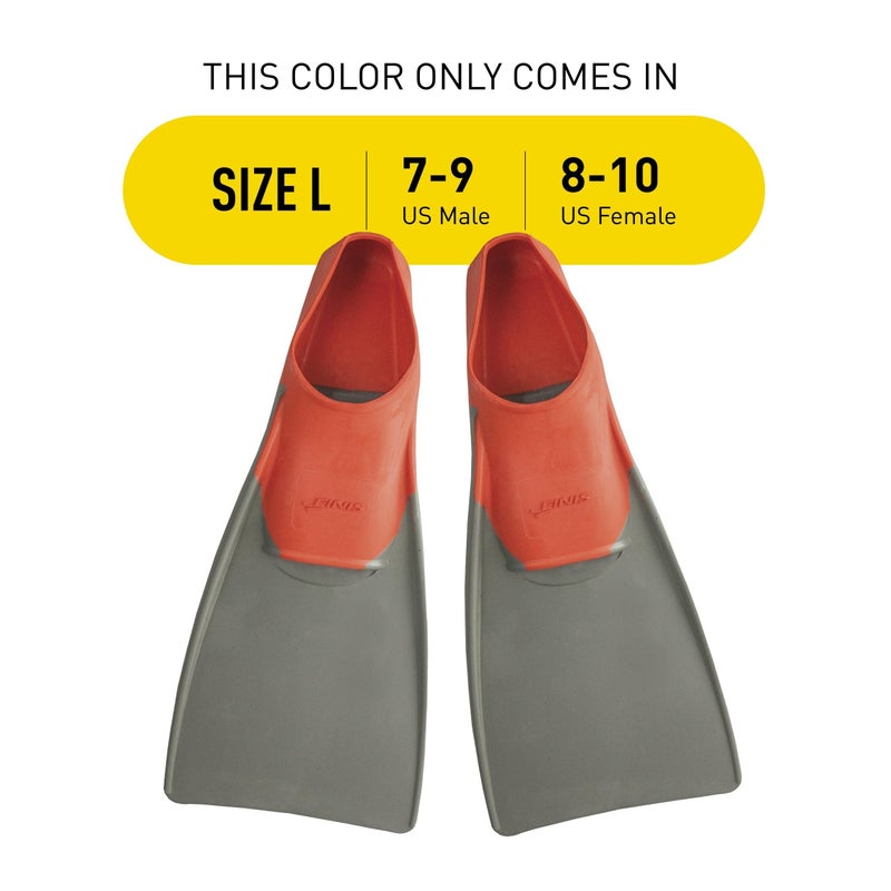 FINIS Long Floating Fin 7-9 Red/Gray - Image 2