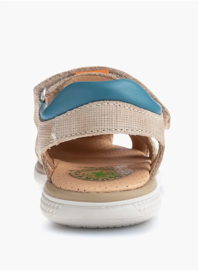 Pablosky Boys' Stitch Detail Fisherman Sandals with Hook and Loop Closure