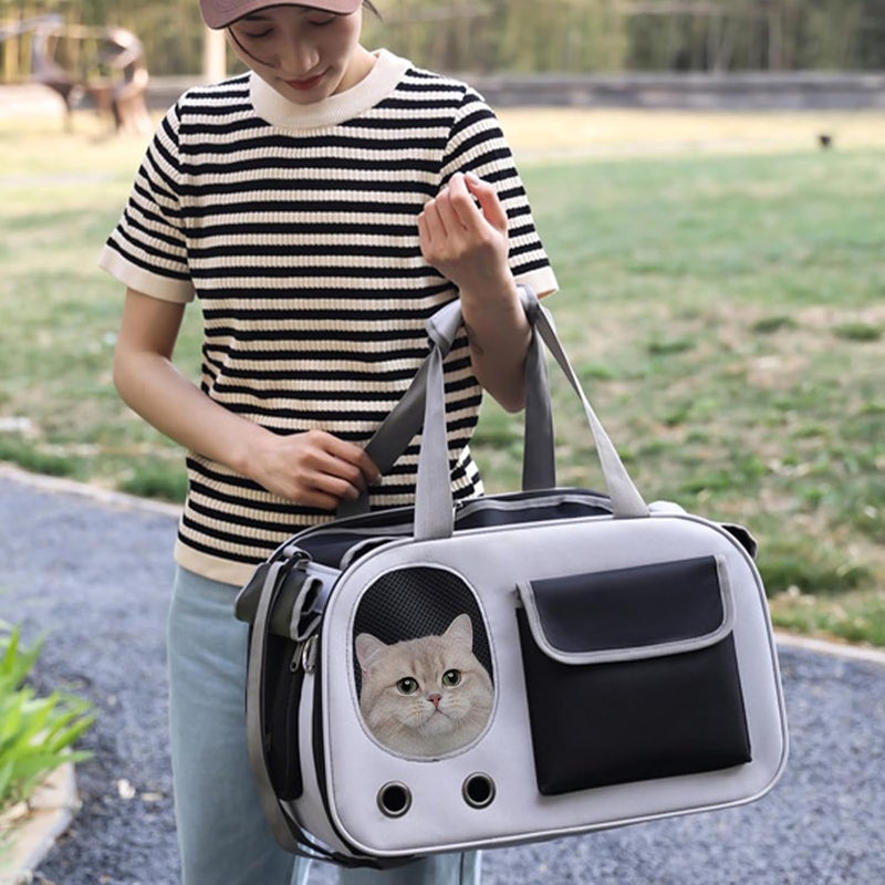 Mokshith Dog Travel Bag, Portable Pet Tote Bag | Foldable Carrier for Puppies, Cats, Small Dogs and Animals Suitable for Hiking/Travel/Camping - Image 3