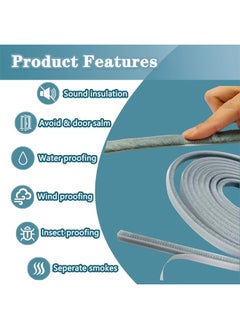 HQ-GAMING Weather Stripping Door Seal, Self Adhesive Brush Weather Seal Strip for Windows and Doors Felt Door Seal Window Insulation Sealing Strip Brush Weatherstrip 9mm Wide, 5M  - Image 4
