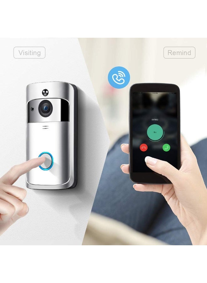 Wireless Video Doorbell - 720p HD Real-Time Viewing - Night Vision & Motion Sensor for Outdoor Security - Image 4