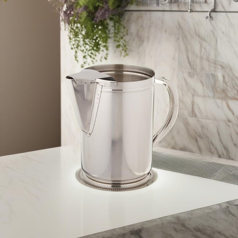 Winco Winco Stainless Steel Water Pitcher with Guard, 64-Ounce  - Image 2
