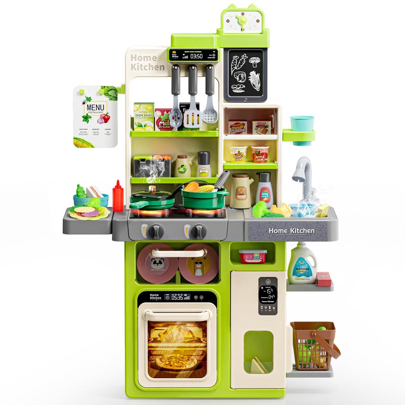 Letapapa Kids Play Kitchen Set Kitchen Toys with Realistic Sound Light Cooking Stove Sink Play Food and Kitchen Accessories Kitchen Playset Gifts for Toddlers Girls Boys - Image 3