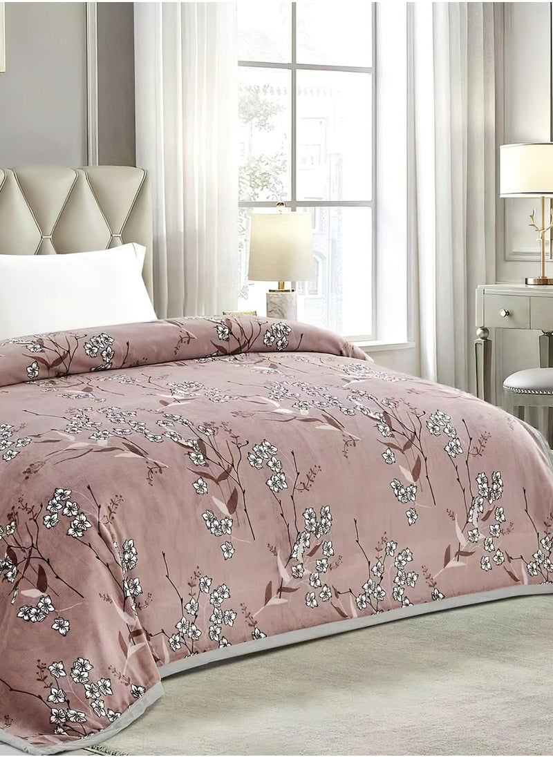 Throw Blanket Single Size 160*200 CM Floral Printed Super Soft Flannel Weighted Bed Blanket for Bedding Sofa and Travel - pzsku/Z5C9D44929BE64F0DFD1AZ/45/_/1734788721/da20b622-da34-4804-894f-4bf5619e71b0