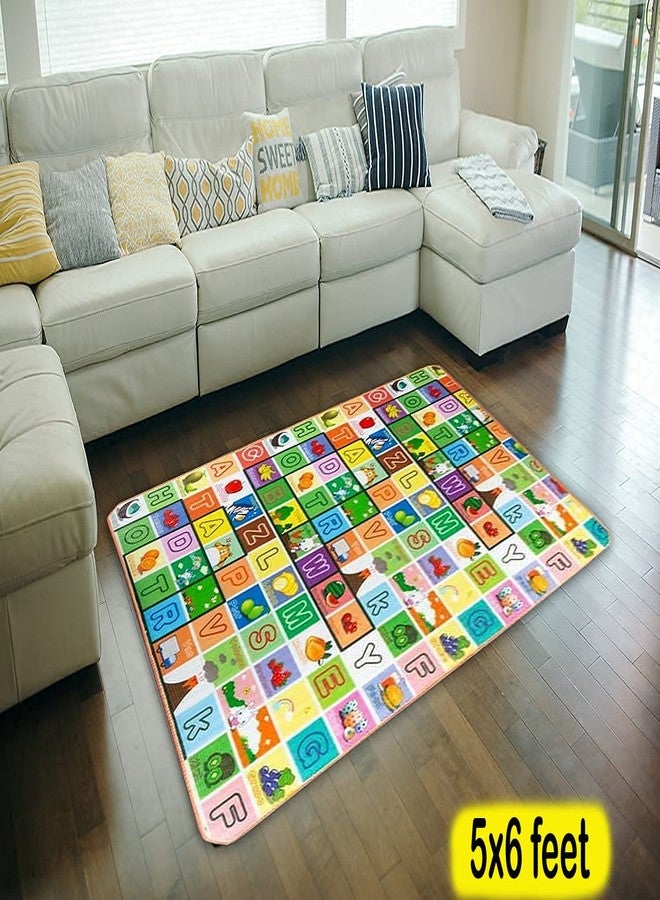 Exotice Waterproof Double Sideed Alphabet Learning Carpet Mats for Kids Crawling Baby Playmat Anti Skid for Kids Baby Playmat Carpet for Crawling Extra Large Floor Mat (4X6 Feet) - Image 3