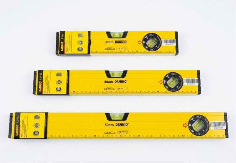 Dannio 500mm 20' inch Magnetic Spirit Level, Shock Resistant, Aluminum Alloy Magnetic Spirit Level, Heavy Duty, Yellow