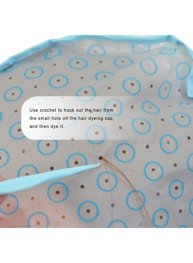 YANTAISIYU Hair Coloring Kit Highlight Cap Hair Coloring Dye Cap Frosting Cap with Plastic Crochet Hook for Dyeing Hairdressing (3 Pcs) - Image 4