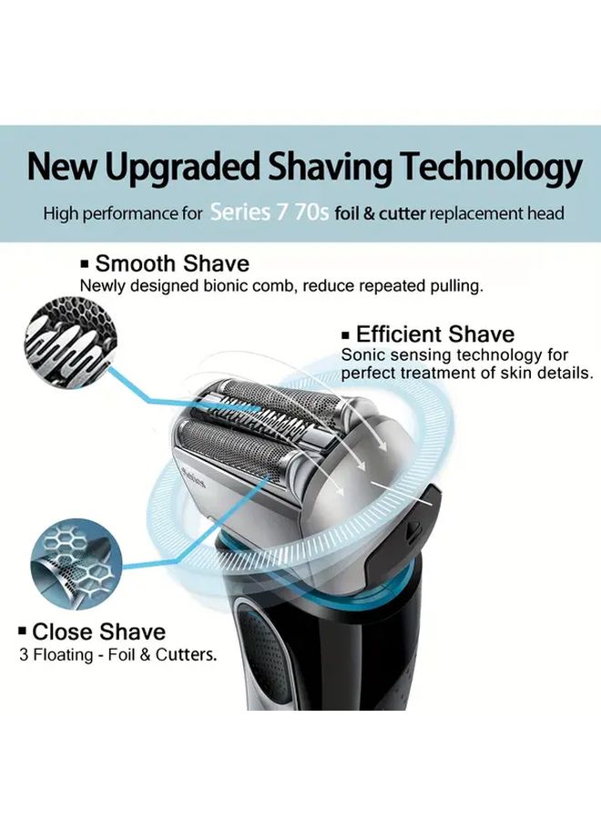 Braun Series 7 Replacement Foil Shaver Head 70S 1PC Compatible with 720 750CC 760CC 790CC 9565 - Image 3