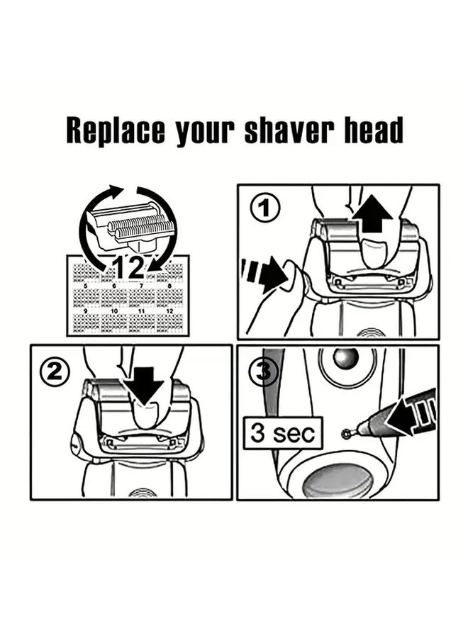 Braun Series 7 Replacement Foil Shaver Head 70S 1PC Compatible with 720 750CC 760CC 790CC 9565 - Image 5