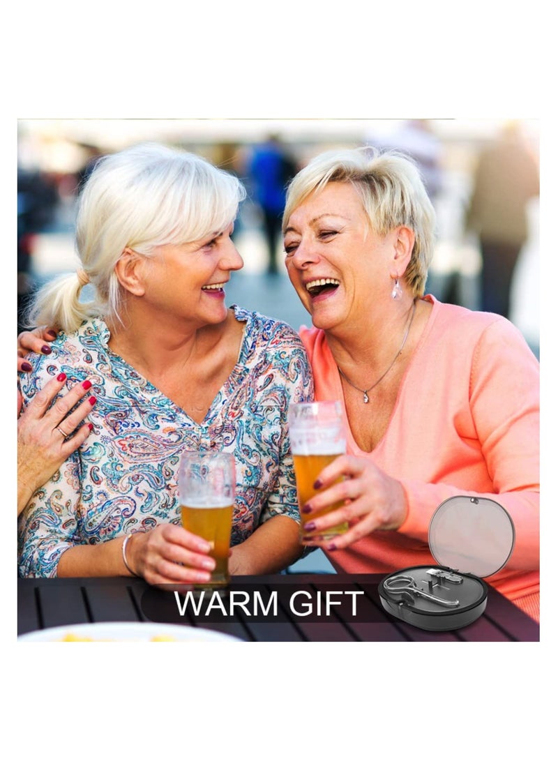 Portable Denture Case with Cleaner Brush Travel Friendly Storage for False Teeth and Retainers - Image 4