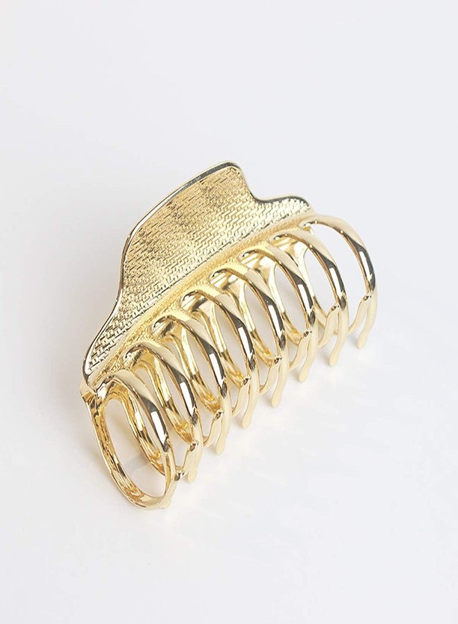 Fodattm Fashion Vintage Alloy Hair Jaw Clips Hair Clamp Large Punk Hairpins Hair Claw Women Hair Updo Grip Bath Accessories for Thick Hair (Gold) - Image 4