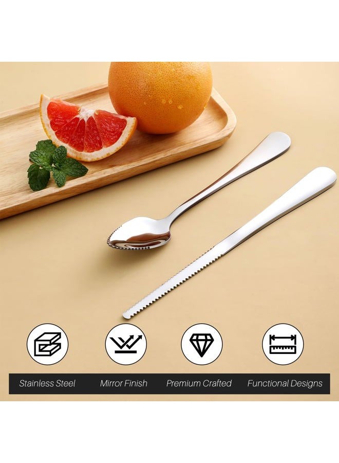 Hiware ملاعق جريب فروت من هايوير 4 قطع، ستانلس ستيل - Image 2
