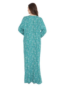 HANA & SARA UNIQUE THREAD EMBROIDERY LONG VISCOSE PRINTED WITH ARABIC KAFTAN JALABIYA DRESSES  - Image 2