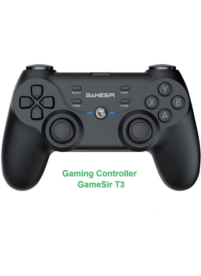 Classic Gamepad GameSir T3 Gaming Controller 2.4G Receiver for Windows PC, PC Controller with Dual Vibration, Linear Trigger Buttons Compatible with Android TV Box