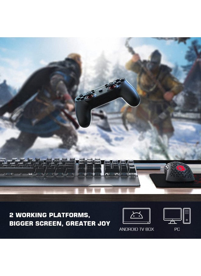 Classic Gamepad GameSir T3 Gaming Controller 2.4G Receiver for Windows PC, PC Controller with Dual Vibration, Linear Trigger Buttons Compatible with Android TV Box