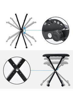 Mike Music Keyboard Stands and Piano Bench Set,Double-X Keyboard Stand Adjustable & Portable Digital Piano Stand with Locking Straps,Adjustable Height and Portable  - Image 3
