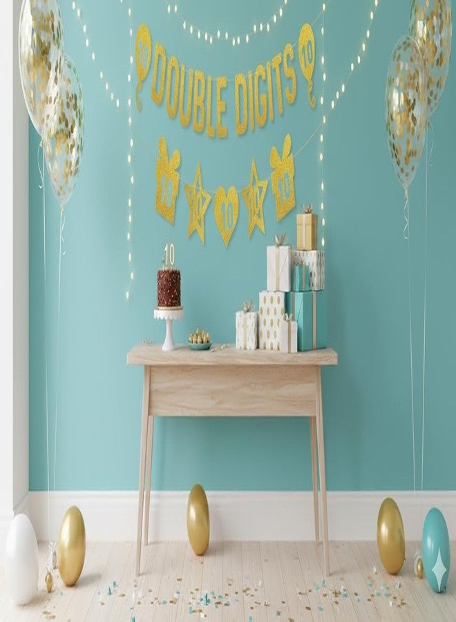 SVM CRAFT® Double Digits 10th Birthday Banner - Happy 10th Birthday banner - Image 3