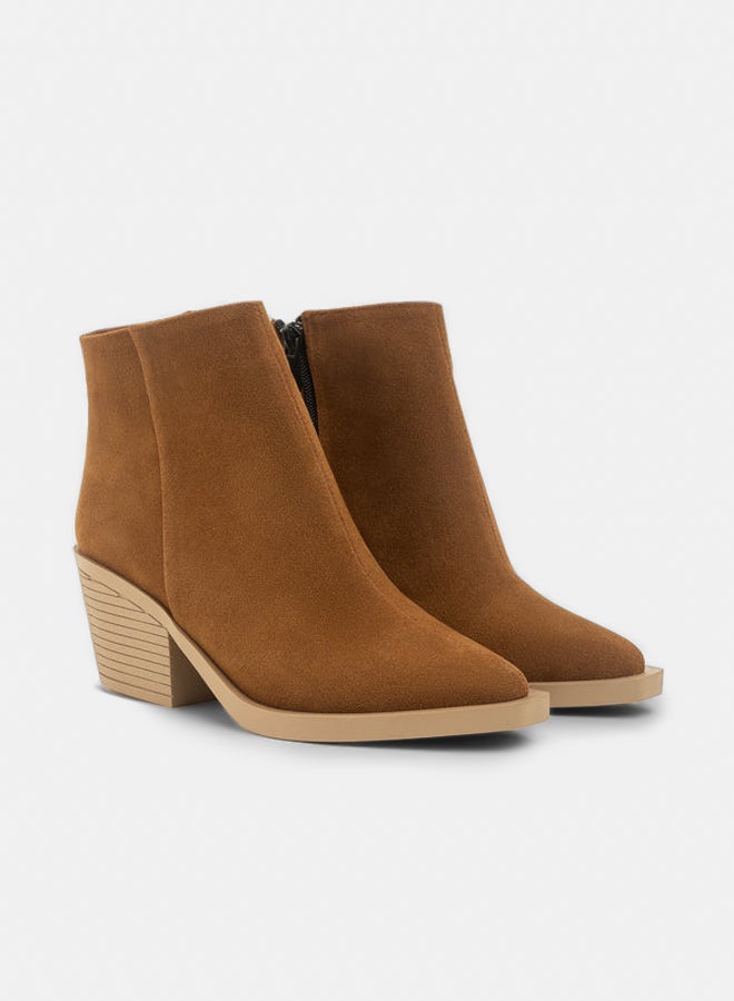 TGS Suede Zip Short Ankle Boot  - Image 1
