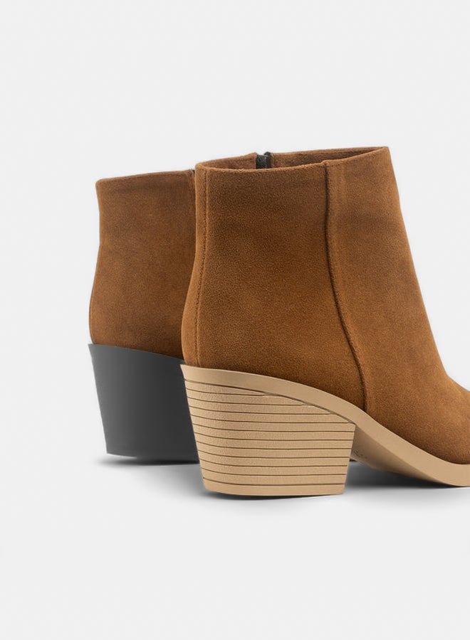 TGS Suede Zip Short Ankle Boot  - Image 3