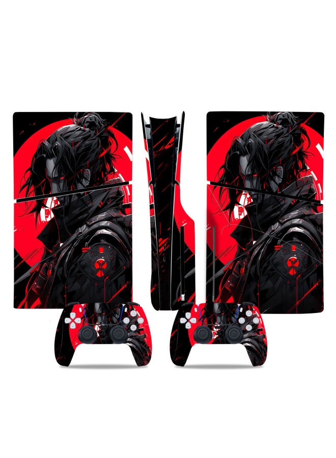 general Chivalrous PS5 Slim Game Machine Sticker CD-Rom Version Colorful Film Skin Sticker-Color:TN-P5SDisc-0522 - Image 1