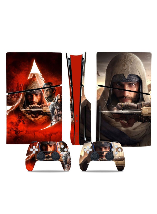 general Chivalrous PS5 Slim Game Machine Sticker CD-Rom Version Colorful Film Skin Sticker-Color:TN-P5SDisc-0522 - Image 5