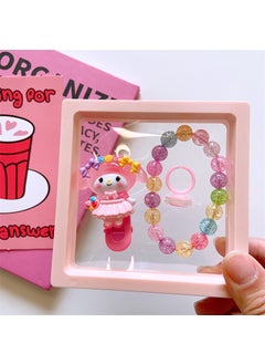 Kids Unicorn  Mermaid Bracelet Jewelry Set4# bow tie powder rabbit 4# bow tie powder rabbit