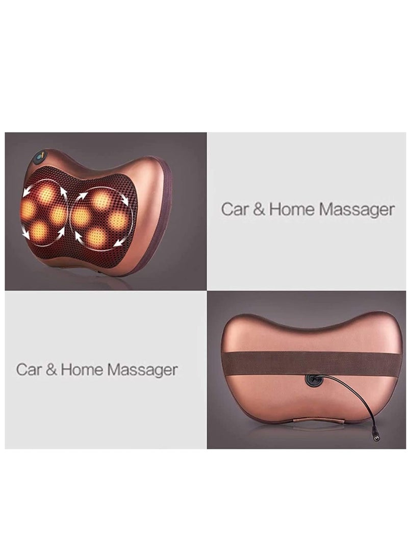 ELTRAZONE وسادة تدليك الرقبة والأكتاف والأدومين والساقين والظهر والاسترخاء بواسطة 8 رؤوس مع اهتزاز مغناطيسي وعلاج بالتدفئة الكهربائية. - Image 3